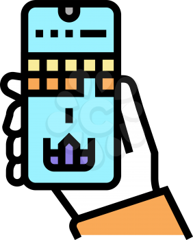mobile games mens leisure color icon vector. mobile games mens leisure sign. isolated symbol illustration