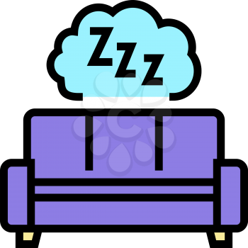 sleeping mens leisure color icon vector. sleeping mens leisure sign. isolated symbol illustration