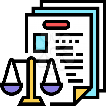 bureaucracy law dictionary color icon vector. bureaucracy law dictionary sign. isolated symbol illustration