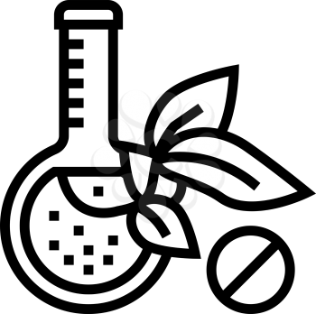 natural homeopathy liquid line icon vector. natural homeopathy liquid sign. isolated contour symbol black illustration