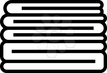 pile textile line icon vector. pile textile sign. isolated contour symbol black illustration
