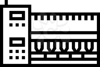 cotton textile production industrial machine line icon vector. cotton textile production industrial machine sign. isolated contour symbol black illustration