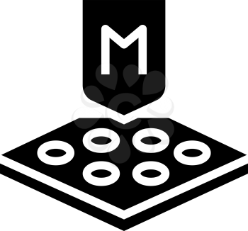 membrane fabrics properties glyph icon vector. membrane fabrics properties sign. isolated contour symbol black illustration