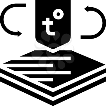 thermo fabrics properties glyph icon vector. thermo fabrics properties sign. isolated contour symbol black illustration