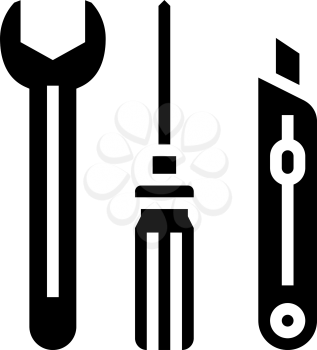 repair mens leisure glyph icon vector. repair mens leisure sign. isolated contour symbol black illustration