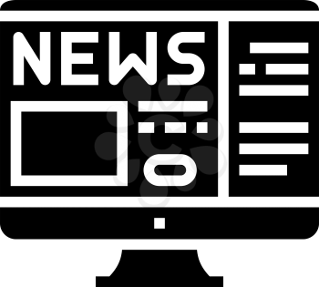 reading news mens leisure glyph icon vector. reading news mens leisure sign. isolated contour symbol black illustration