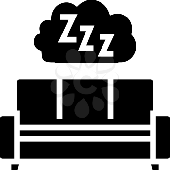 sleeping mens leisure glyph icon vector. sleeping mens leisure sign. isolated contour symbol black illustration