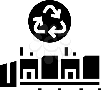 recycling textile machine glyph icon vector. recycling textile machine sign. isolated contour symbol black illustration