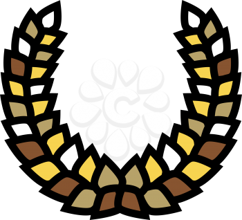 laurel wreath ancient rome color icon vector. laurel wreath ancient rome sign. isolated symbol illustration