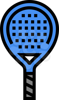 paddle racket color icon vector. paddle racket sign. isolated symbol illustration