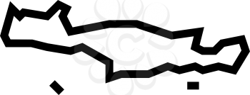 crete greece island line icon vector. crete greece island sign. isolated contour symbol black illustration