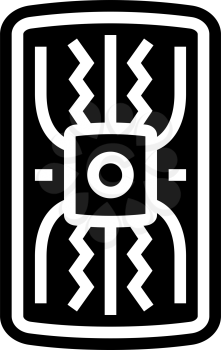 warrior shield ancient rome glyph icon vector. warrior shield ancient rome sign. isolated contour symbol black illustration