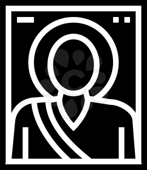 icon christianity glyph icon vector. icon christianity sign. isolated contour symbol black illustration