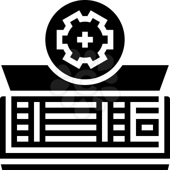 air conditioning maintenance glyph icon vector. air conditioning maintenance sign. isolated contour symbol black illustration