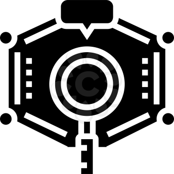 researching educational theme glyph icon vector. researching educational theme sign. isolated contour symbol black illustration