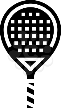 paddle racket glyph icon vector. paddle racket sign. isolated contour symbol black illustration