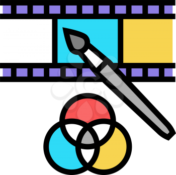 video editor color icon vector. video editor sign. isolated symbol illustration