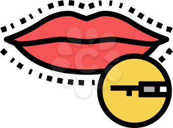 lips surgery color icon vector. lips surgery sign. isolated symbol illustration
