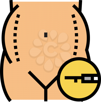 liposuction surgery color icon vector. liposuction surgery sign. isolated symbol illustration