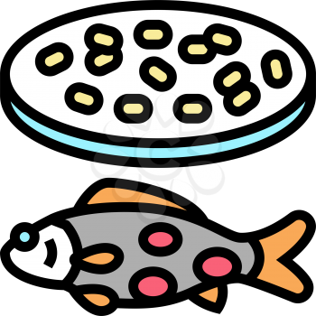 streptococcus iniae fish color icon vector. streptococcus iniae fish sign. isolated symbol illustration