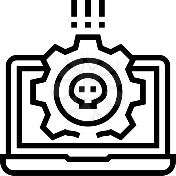 antivirus software line icon vector. antivirus software sign. isolated contour symbol black illustration