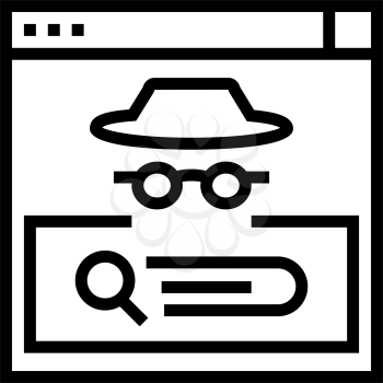 confidential security system line icon vector. confidential security system sign. isolated contour symbol black illustration