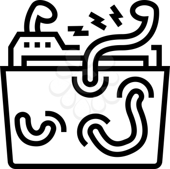 information security line icon vector. information security sign. isolated contour symbol black illustration
