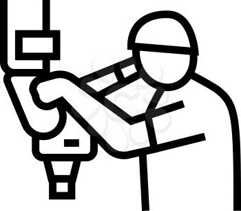 microsurgery doctor work line icon vector. microsurgery doctor work sign. isolated contour symbol black illustration