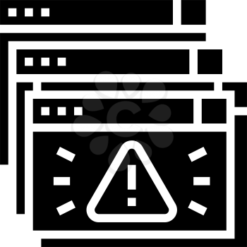 program security technology glyph icon vector. program security technology sign. isolated contour symbol black illustration