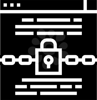 padlock security technology tool glyph icon vector. padlock security technology tool sign. isolated contour symbol black illustration