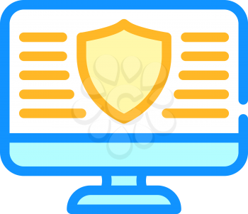 data security operating system color icon vector. data security operating system sign. isolated symbol illustration