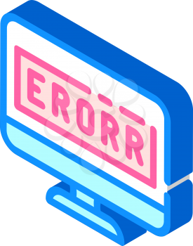 error operating system isometric icon vector. error operating system sign. isolated symbol illustration