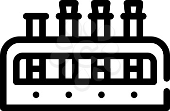 analysis tubes line icon vector. analysis tubes sign. isolated contour symbol black illustration