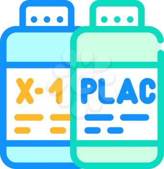 test samples of vaccine and placebo color icon vector. test samples of vaccine and placebo sign. isolated symbol illustration