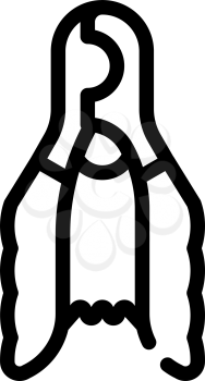 claw trimming scissors line icon vector. claw trimming scissors sign. isolated contour symbol black illustration