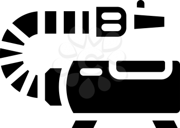 vacuum groomer glyph icon vector. vacuum groomer sign. isolated contour symbol black illustration