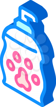 liquid soap for wash animal isometric icon vector. liquid soap for wash animal sign. isolated symbol illustration