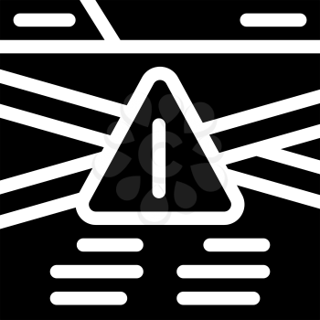 non-working web site glyph icon vector. non-working web site sign. isolated contour symbol black illustration