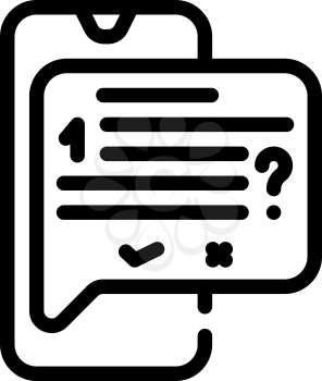 answer on question call center line icon vector. answer on question call center sign. isolated contour symbol black illustration