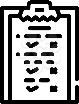 check list or questionnaire call center line icon vector. check list or questionnaire call center sign. isolated contour symbol black illustration
