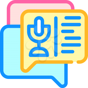 voice chatting with call center color icon vector. voice chatting with call center sign. isolated symbol illustration