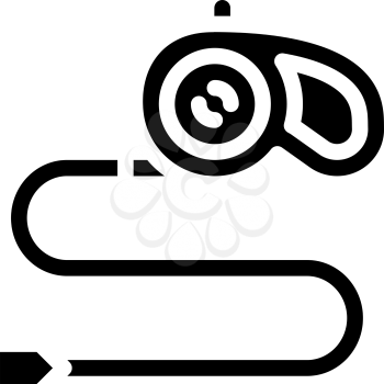 dog leash glyph icon vector. dog leash sign. isolated contour symbol black illustration