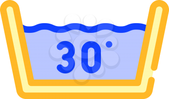 water temperature for washing clothes color icon vector. water temperature for washing clothes sign. isolated symbol illustration