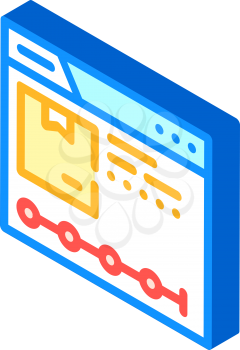web site online tracking isometric icon vector. web site online tracking sign. isolated symbol illustration