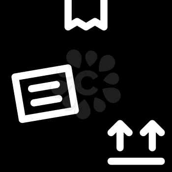 cardboard box glyph icon vector. cardboard box sign. isolated contour symbol black illustration