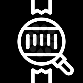 bar code on box glyph icon vector. bar code on box sign. isolated contour symbol black illustration