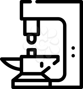 automatic forge line icon vector. automatic forge sign. isolated contour symbol black illustration