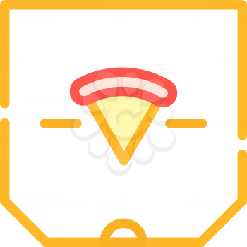 pizza box color icon vector. pizza box sign. isolated symbol illustration