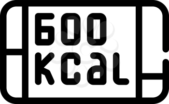 food kcal line icon vector. food kcal sign. isolated contour symbol black illustration