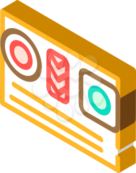 sushi dish isometric icon vector. sushi dish sign. isolated symbol illustration